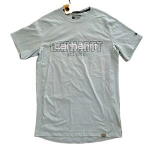 NEW Carhartt Force Relaxed Fit Men's Small T-Shirt Graphic Logo Light‎ Green UPF